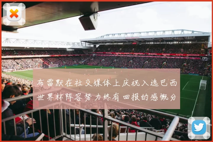 布雷默在社交媒体上庆祝入选巴西世界杯阵容努力终有回报的感慨分享